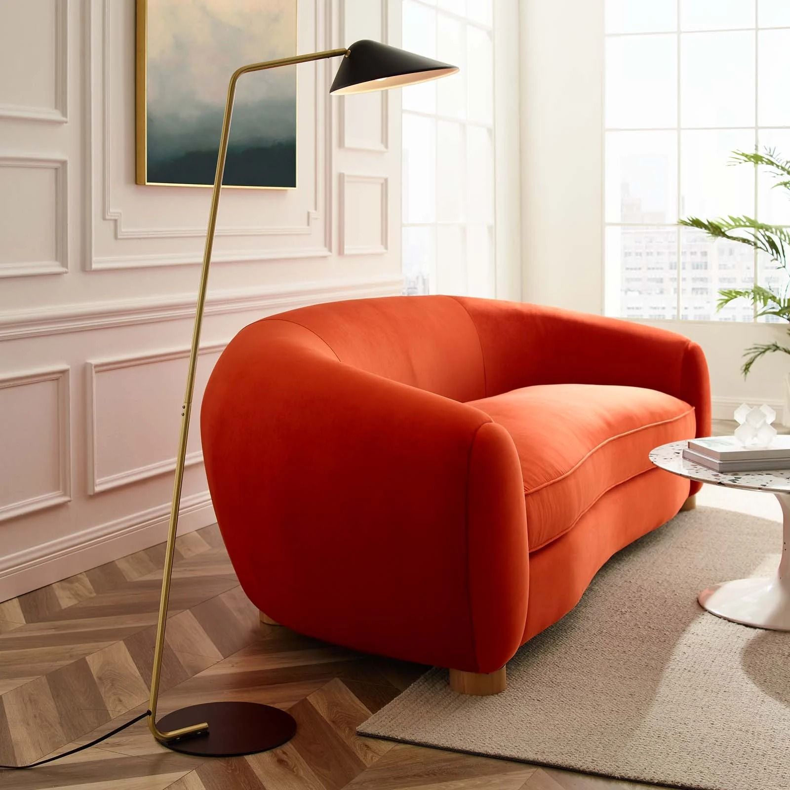 Black floor lamp thumbnail 2