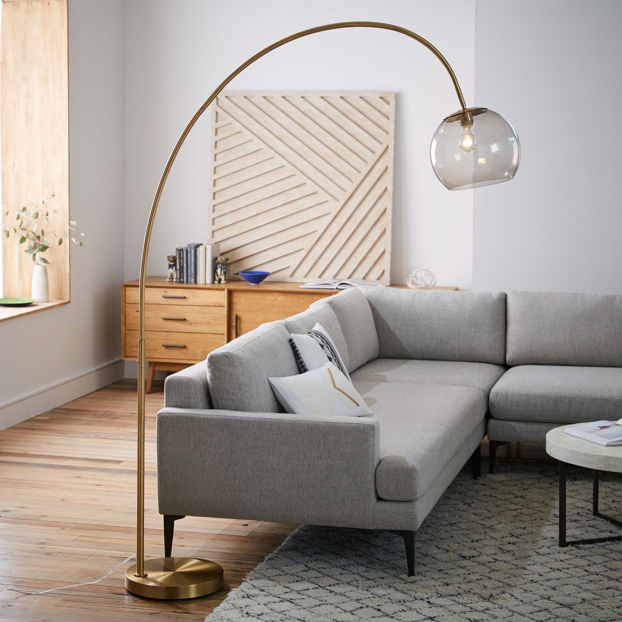 Overarching Acrylic Shade Floor Lamp thumbnail 2