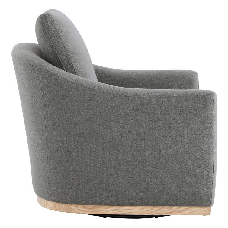 Deary Upholstered Swivel Armchair thumbnail 3