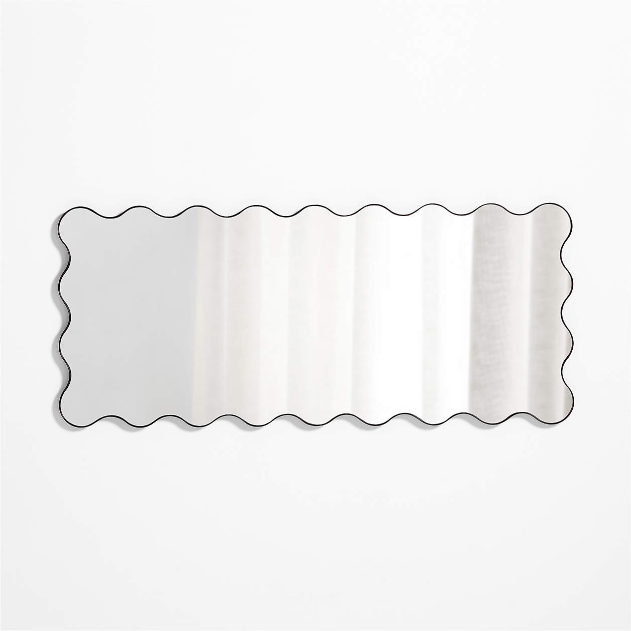 Waveland Black Metal Full-Length Scalloped Wavy Wall Mirror thumbnail 5