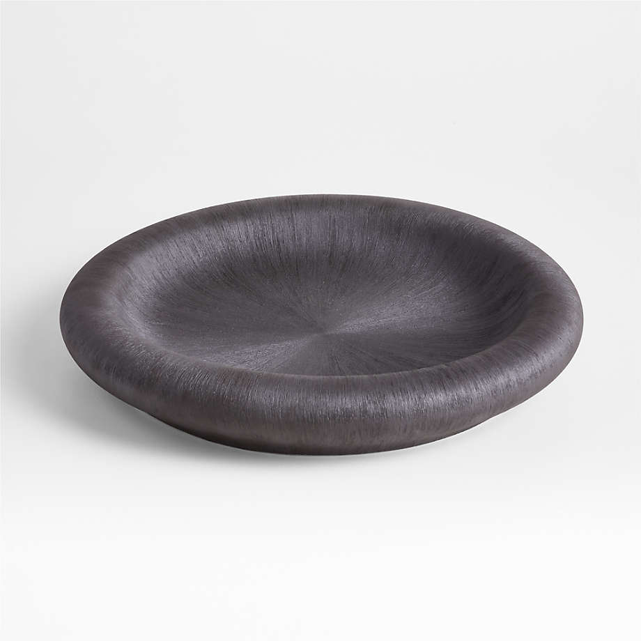 Alura Black Ceramic Decorative Centerpiece Bowl 16" thumbnail 2