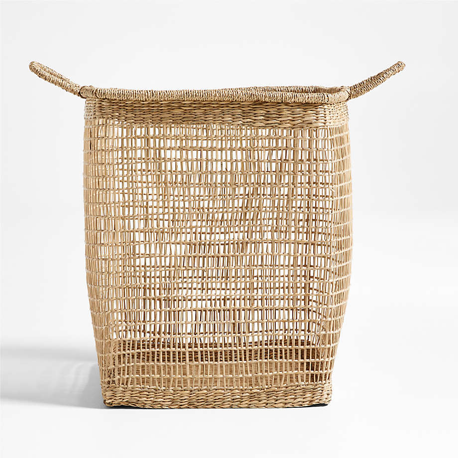 Rybak Medium Square Woven Decorative Blanket Basket thumbnail 3