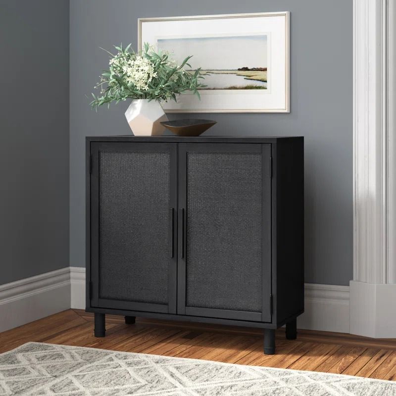 Delancey 2 Door Rattan Accent Cabinet thumbnail 2