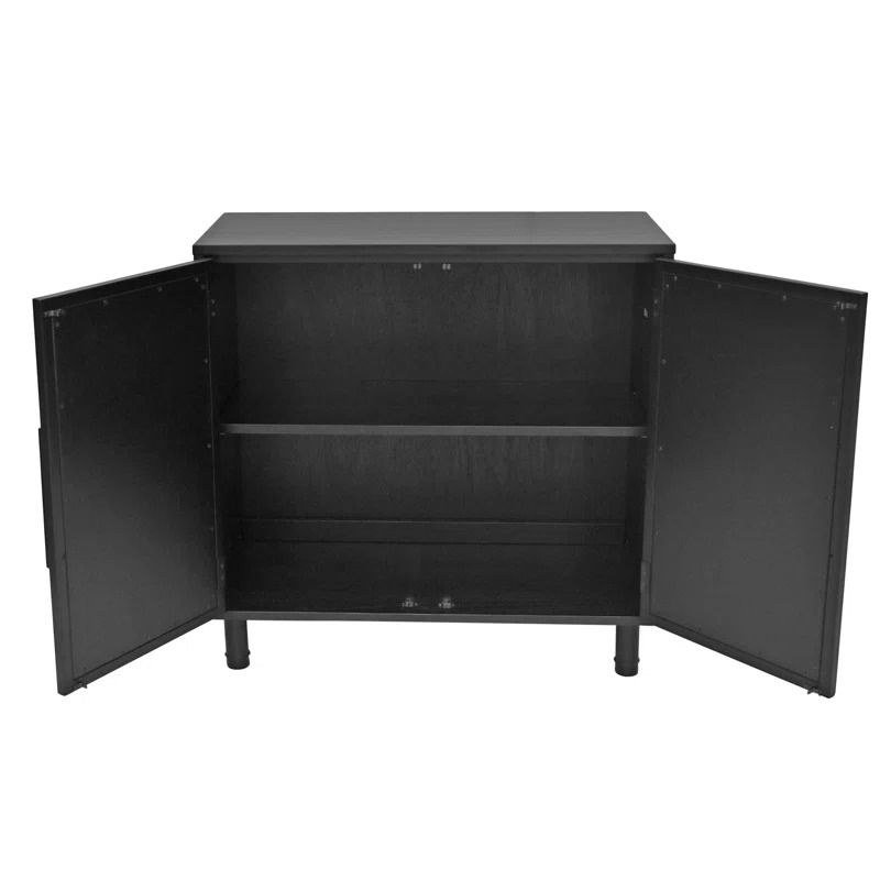 Delancey 2 Door Rattan Accent Cabinet thumbnail 3