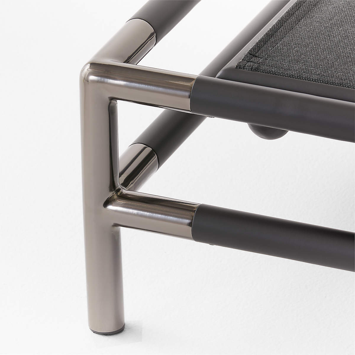 Jolena Black Metal And Sunbrella Outdoor Sun Lounger thumbnail 3