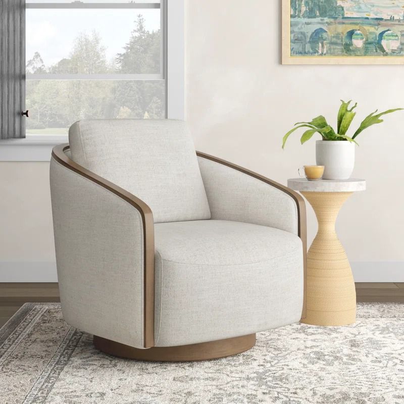 Abere Upholstered Swivel Accent Chair thumbnail 2