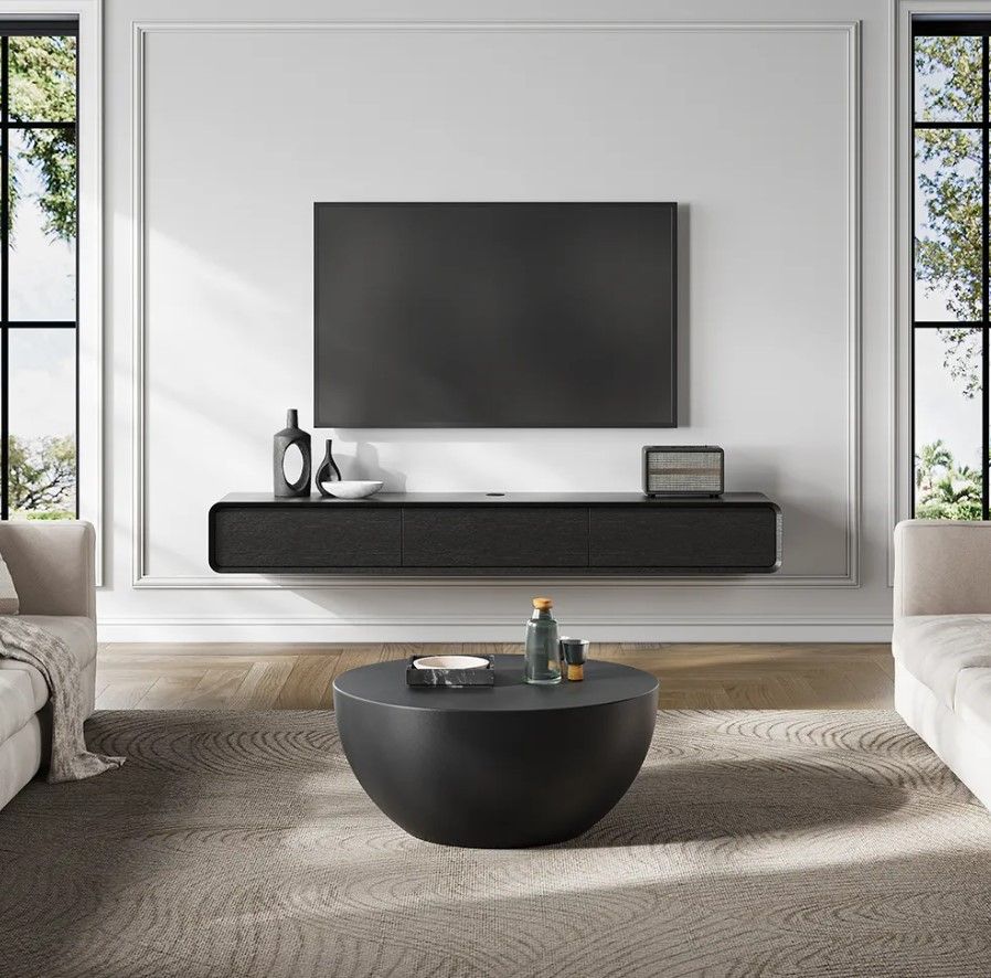 Black Floating TV Stand thumbnail 4
