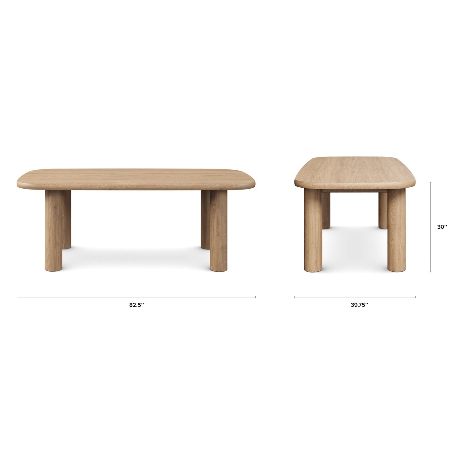 Muhly White Oak Dining Table For 6 thumbnail 5