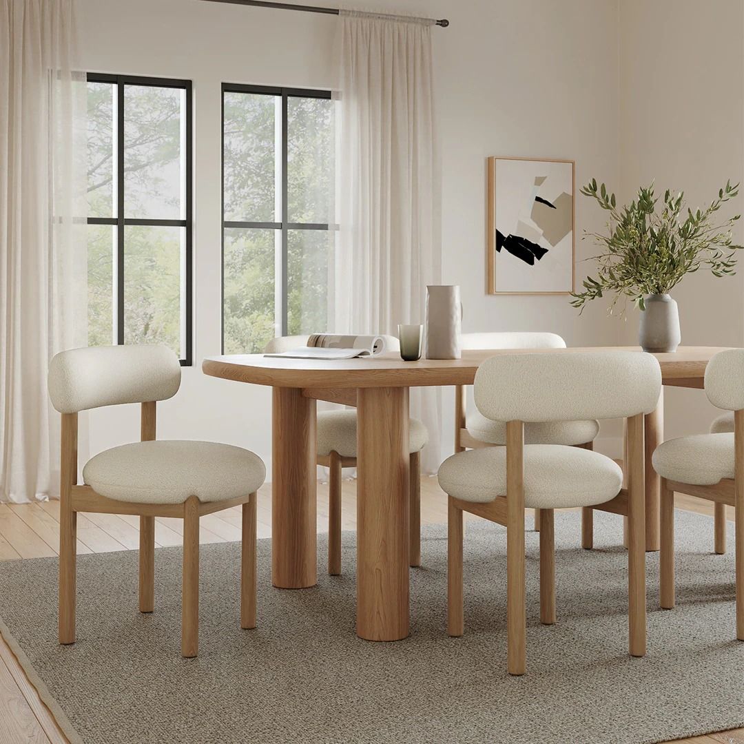 Muhly White Oak Dining Table For 6 thumbnail 6