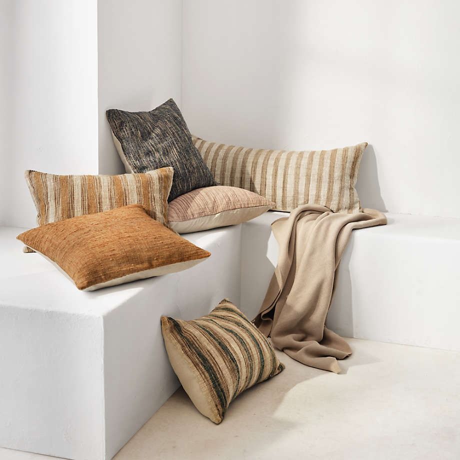 Riviera 22x15 Arcadia Tan Brown Throw Pillow with Feather Insert thumbnail 2