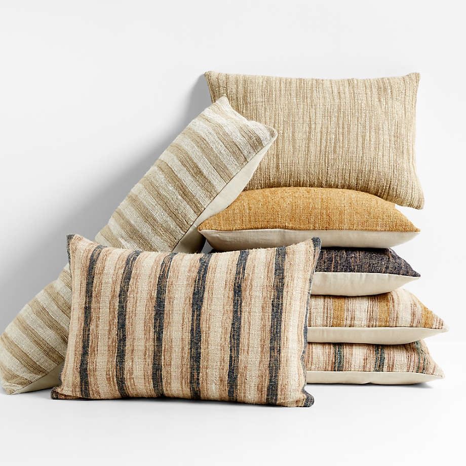 Riviera 22x15 Arcadia Tan Brown Throw Pillow with Feather Insert thumbnail 5