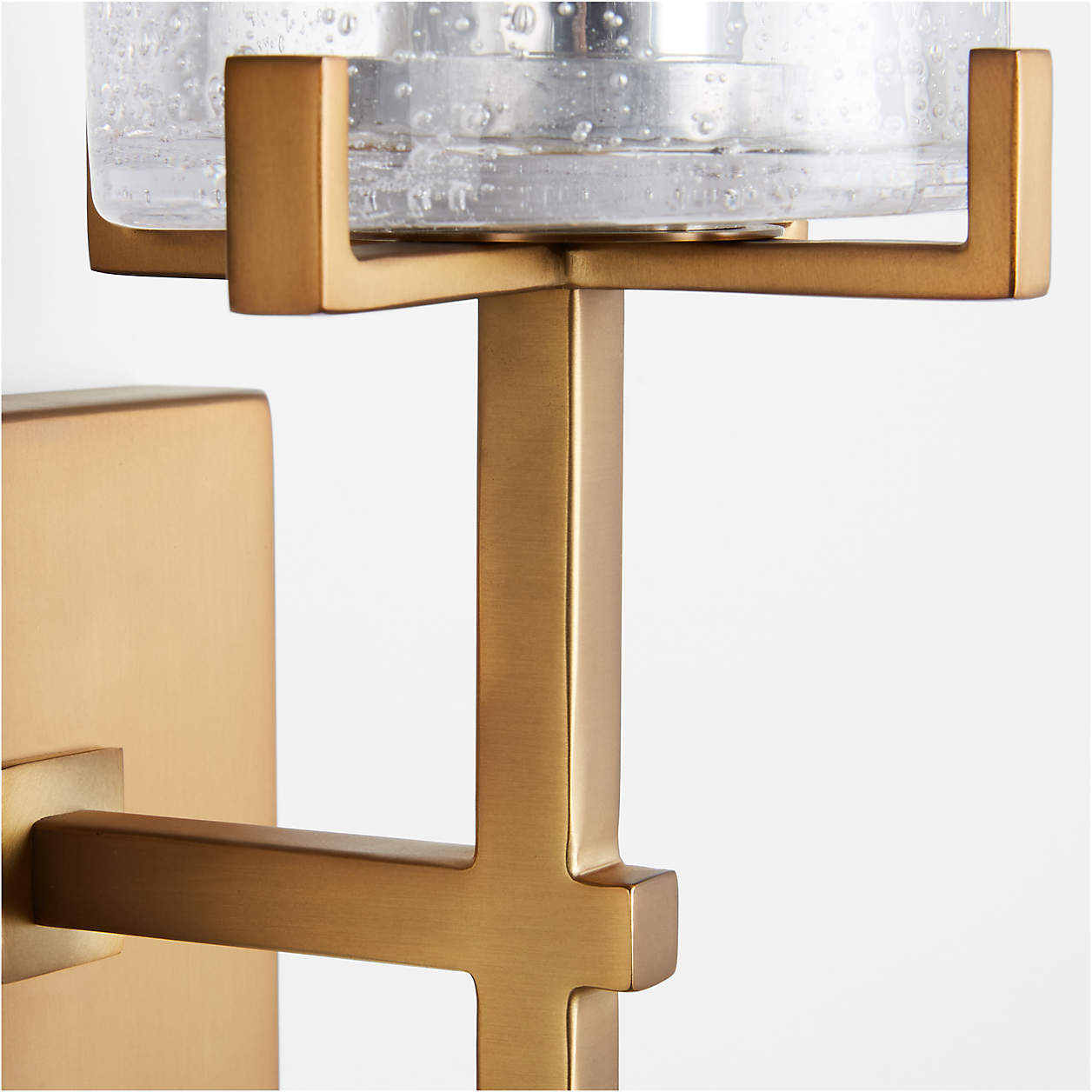 Coquina 2 Light Burnished Brass Wall Sconce with Glass Shades thumbnail 3