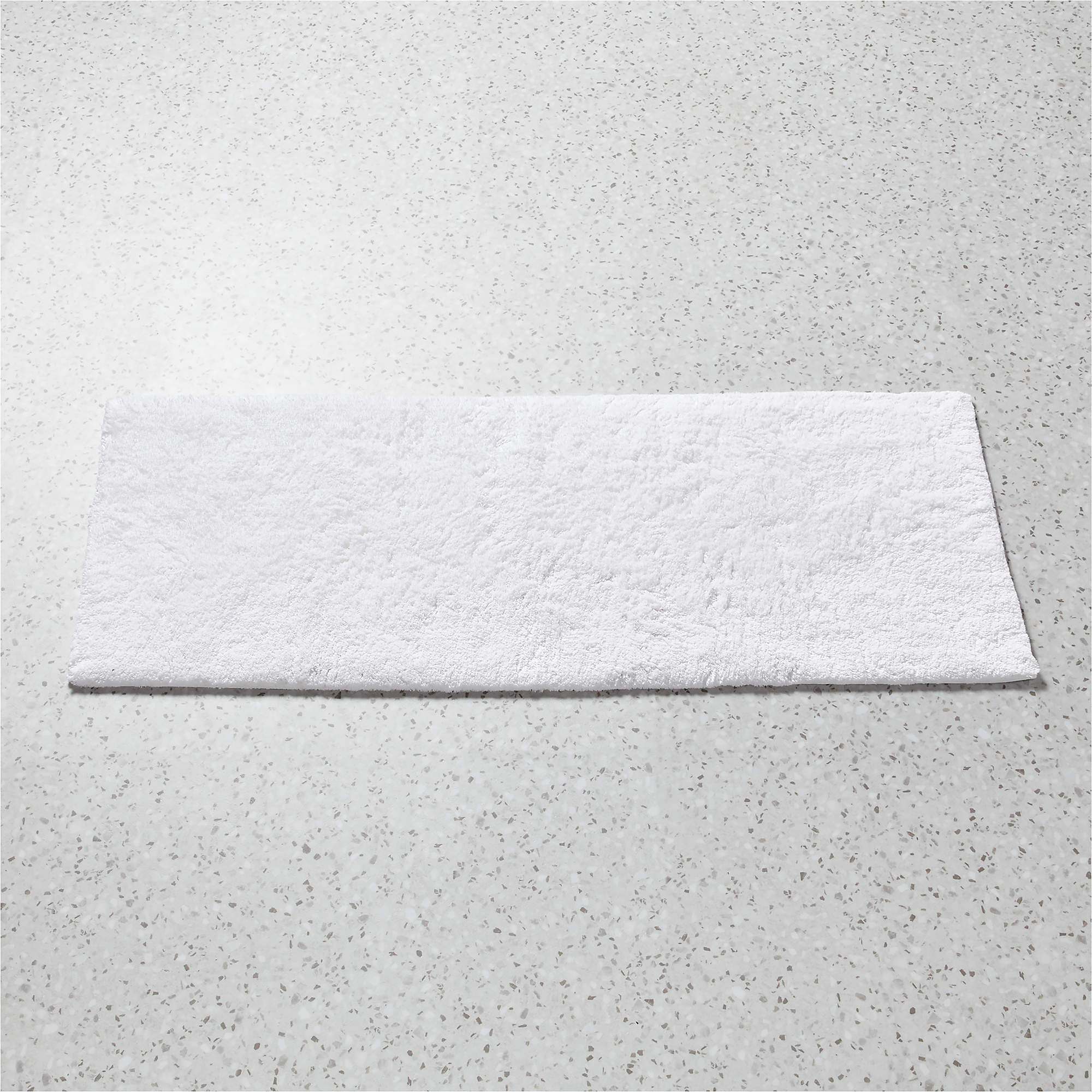 Kalani Organic Cotton White Bath Runner Rug  24x60 thumbnail 2