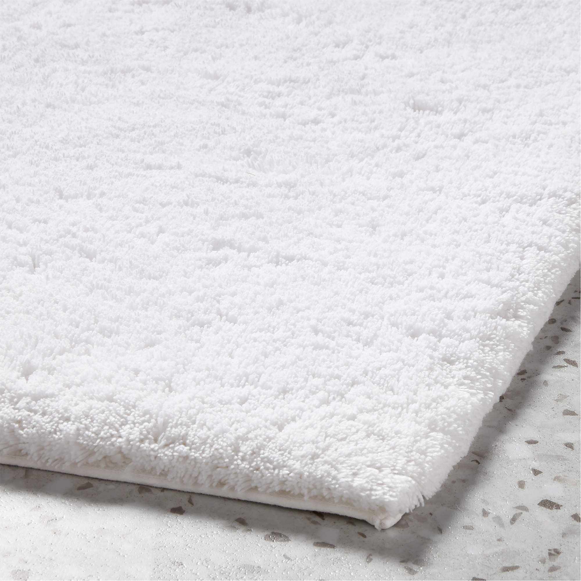 Kalani Organic Cotton White Bath Runner Rug  24x60 thumbnail 3