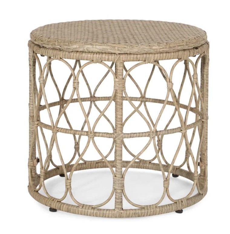 Abagaile Outdoor Wicker Side Table thumbnail 2