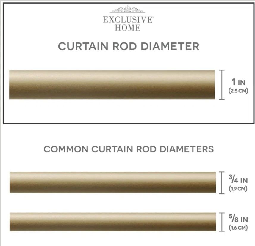 Exclusive Home Ogee 1" Curtain Rod and Coordinating Finial Set thumbnail 3