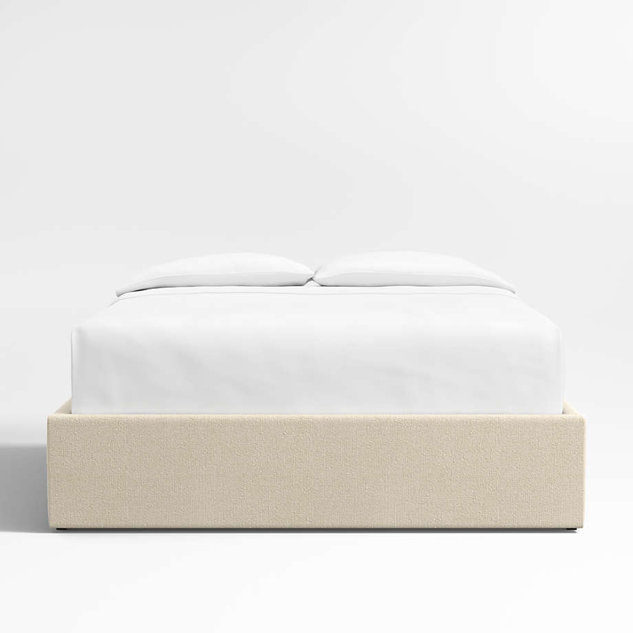 Ivory Upholstered Queen Storage Bed Base thumbnail 2