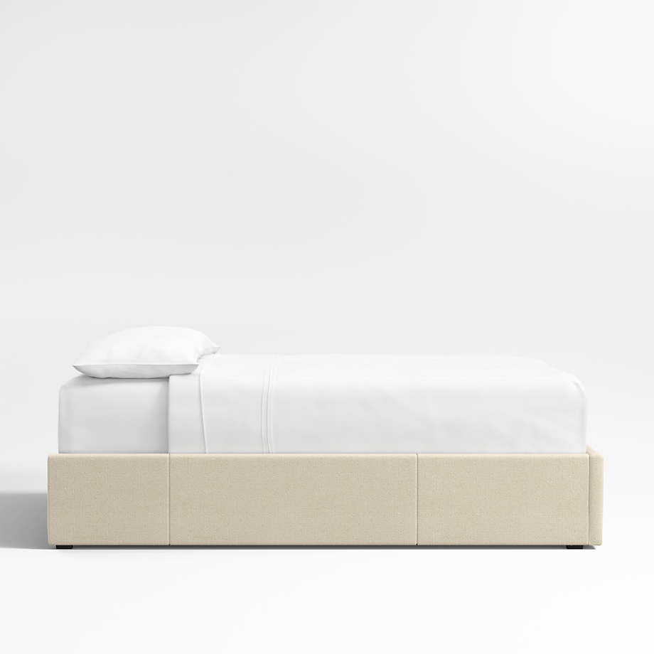 Ivory Upholstered Queen Storage Bed Base thumbnail 3