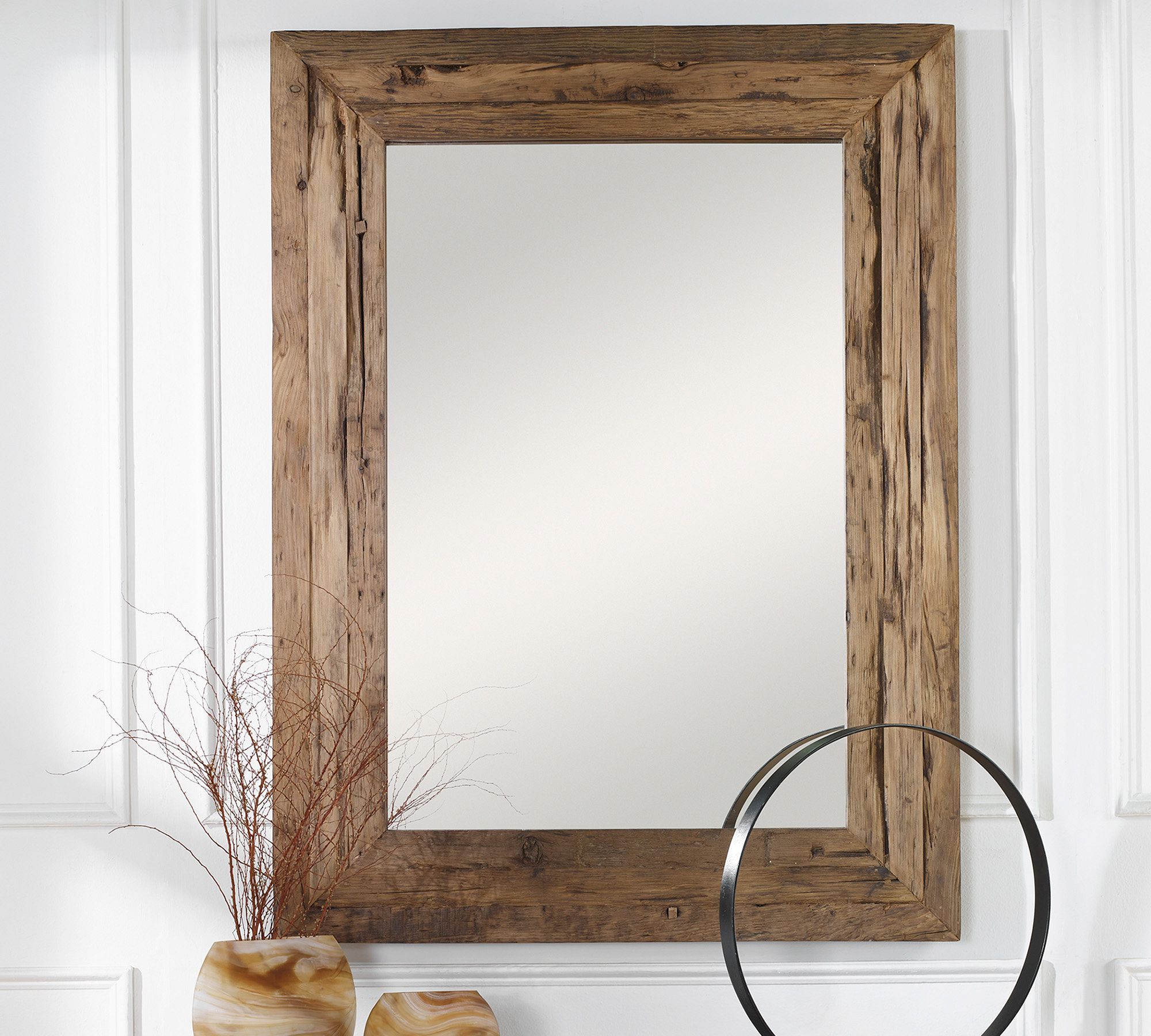 Reclaimed Pine Rectangular Wall Mirror thumbnail 2