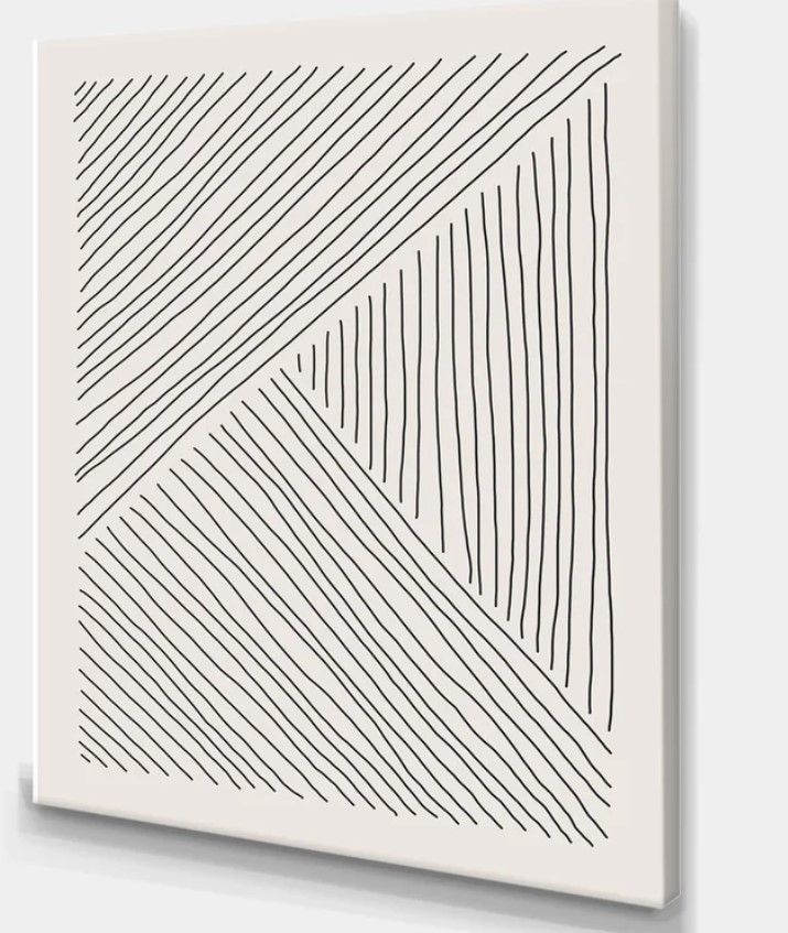 Minimal Geometric Lines II Wrapped Canvas Print thumbnail 2