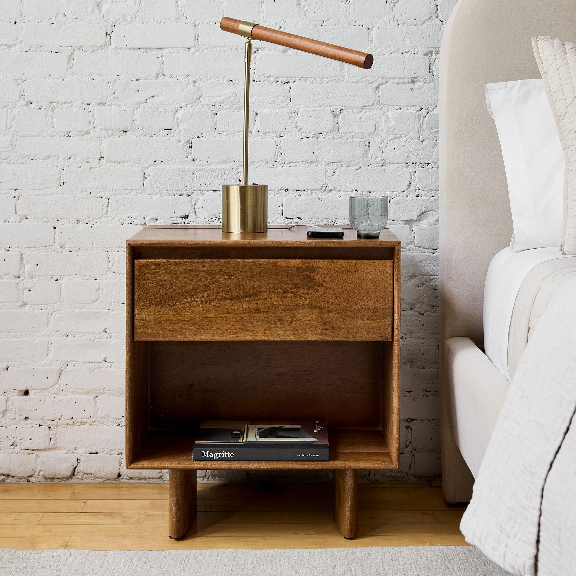 Anton Solid Wood Charging Nightstand thumbnail 2