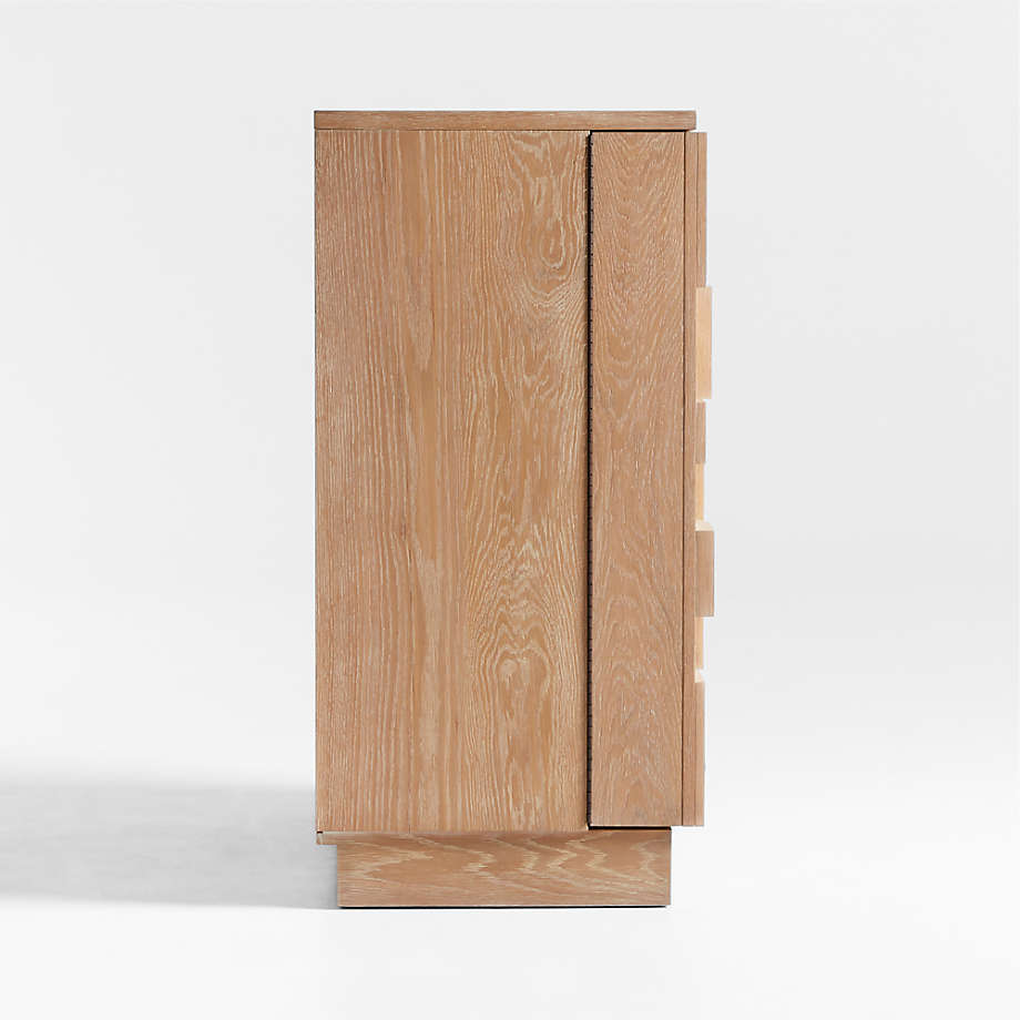 Ezra Natural Rye Wood Bar Cabinet with Shelves thumbnail 4