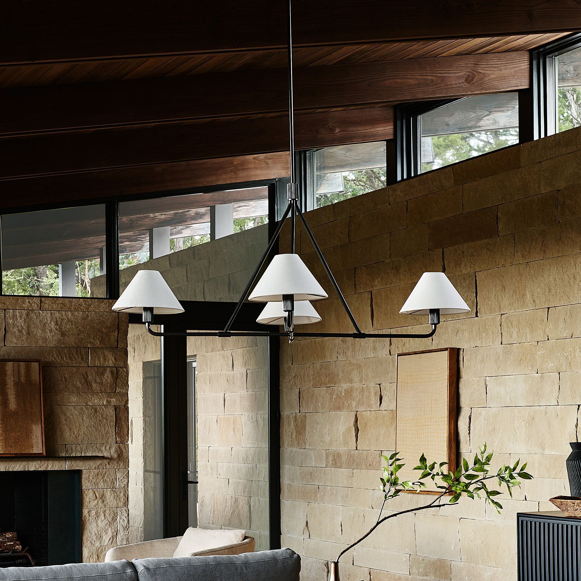 Beatrix Chandelier Linen Shades thumbnail 2