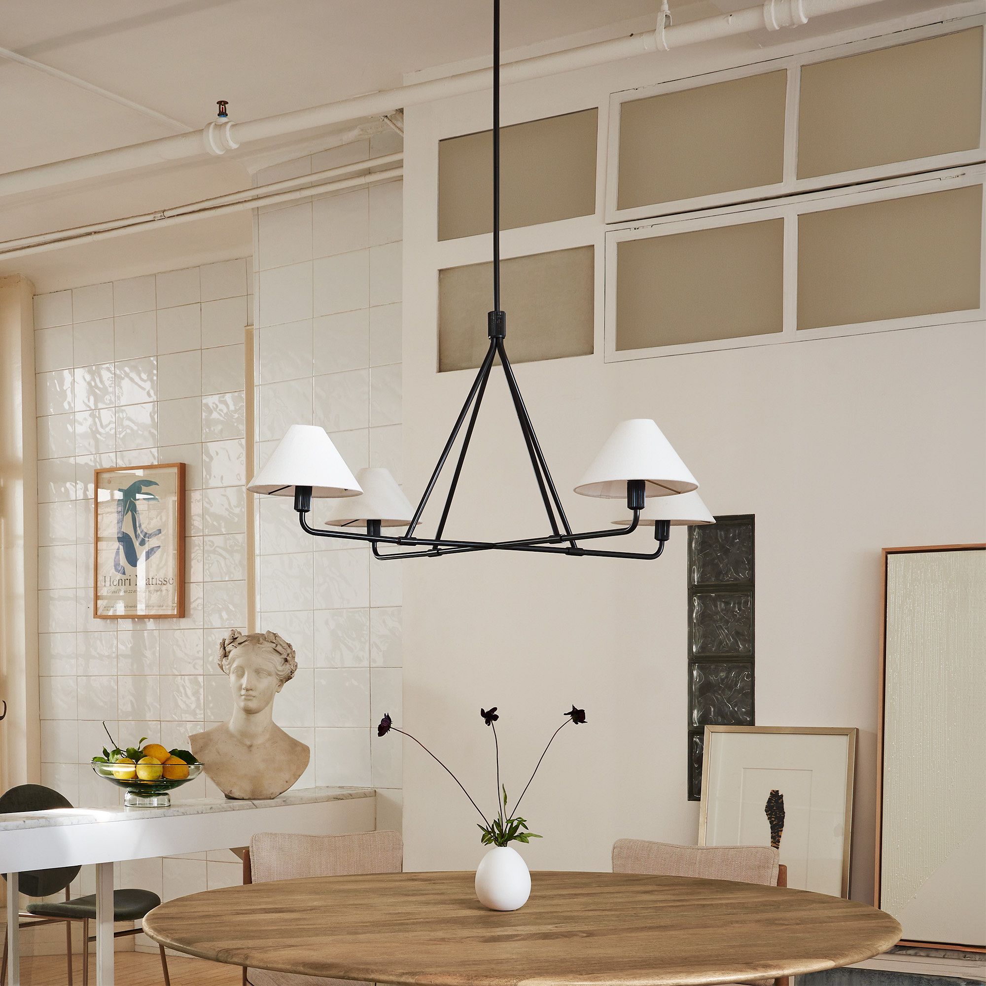 Beatrix Chandelier Linen Shades thumbnail 3