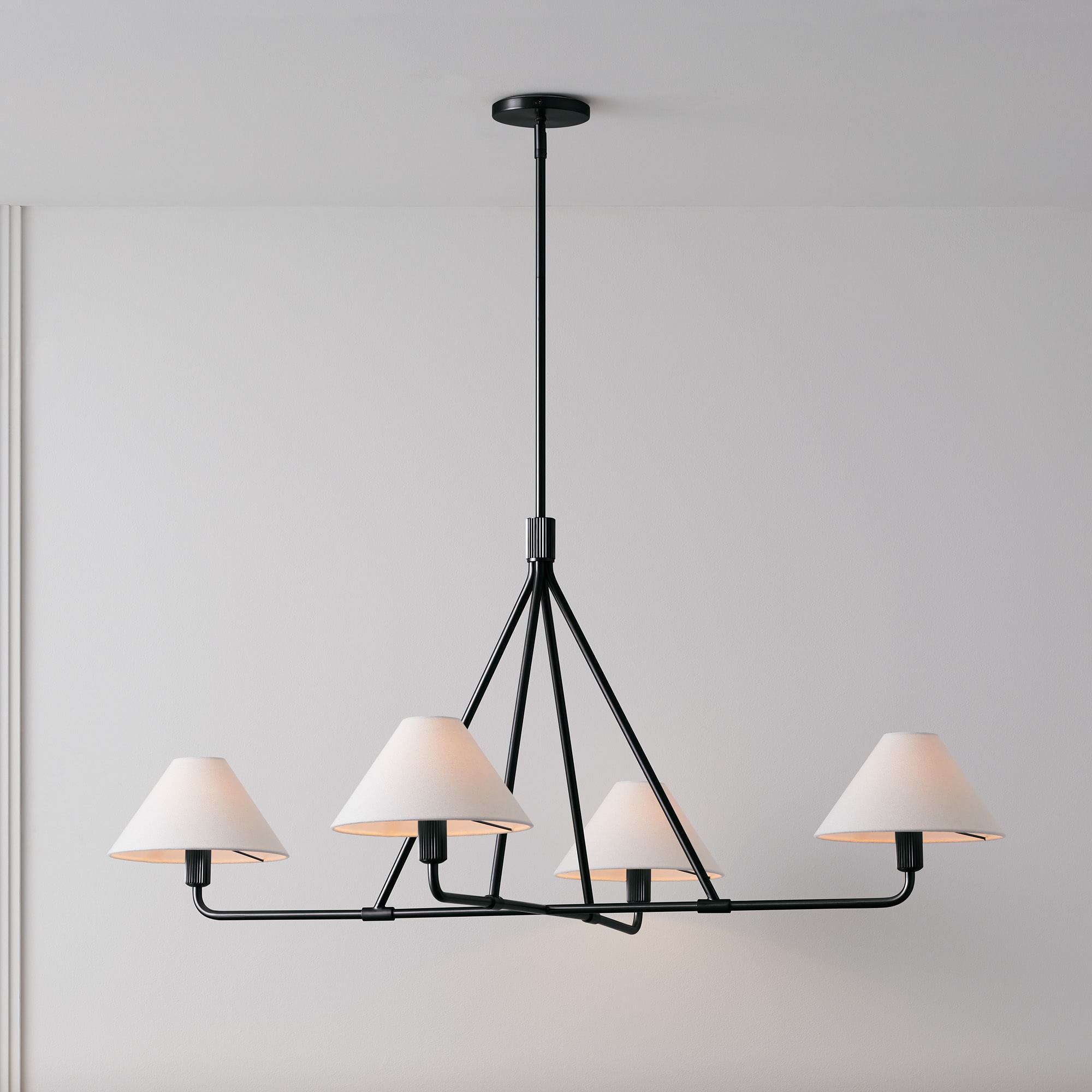 Beatrix Chandelier Linen Shades thumbnail 4