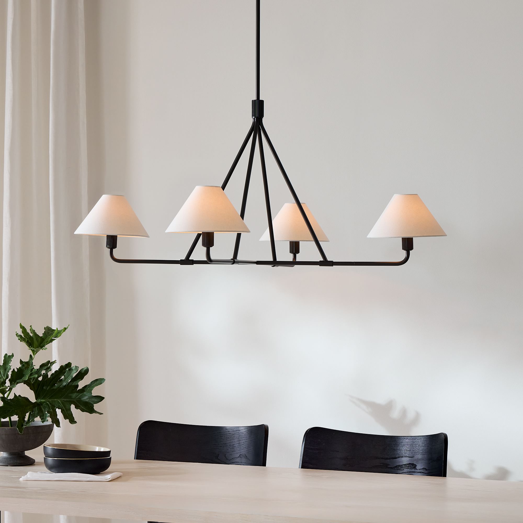 Beatrix Chandelier Linen Shades thumbnail 5
