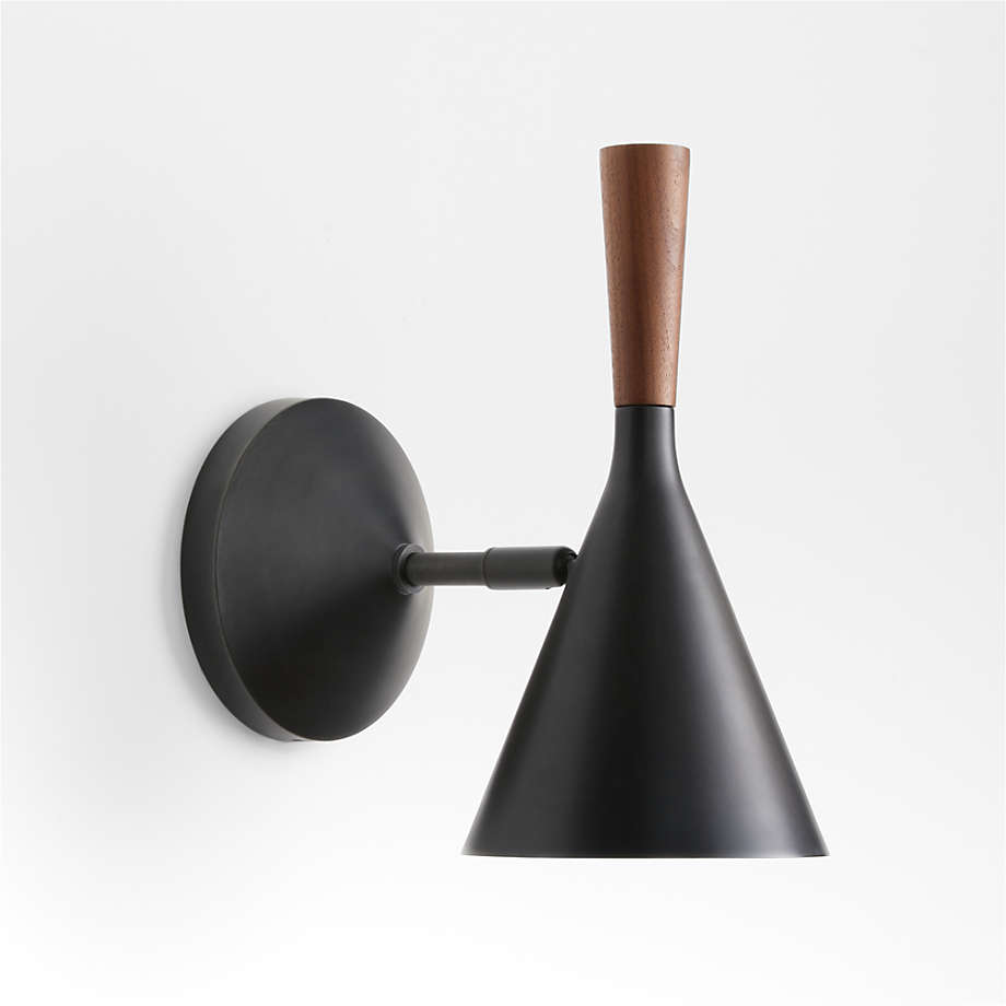 Weston Black Mid Century Modern Wall Sconce Light thumbnail 2