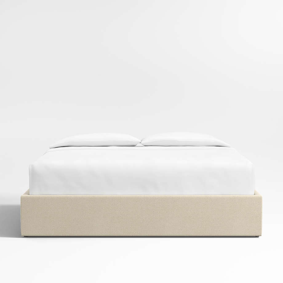 Ivory Upholstered King Storage Bed Base thumbnail 2