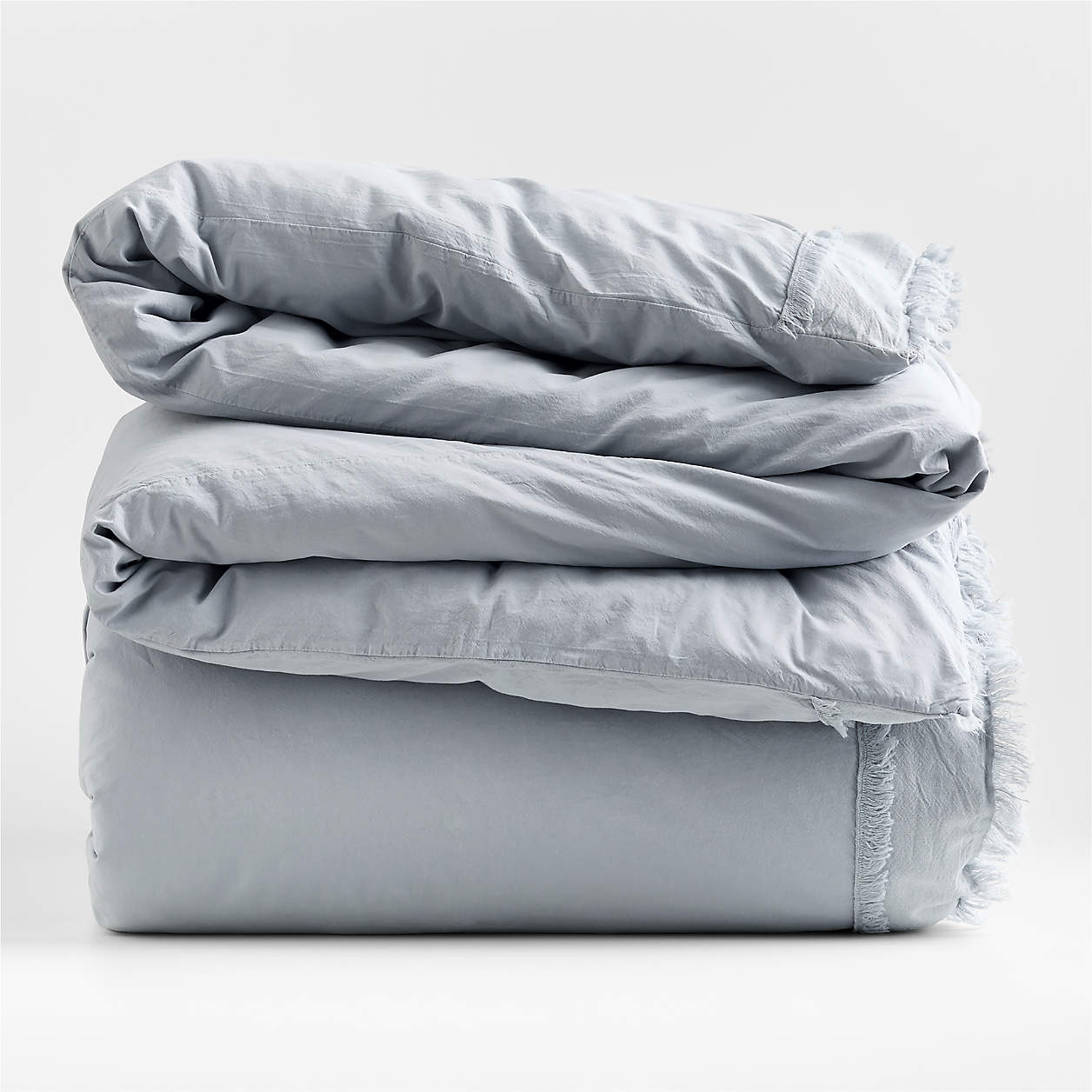 Favorite Washed Organic Cotton Mist Blue King Duvet Cover thumbnail 2