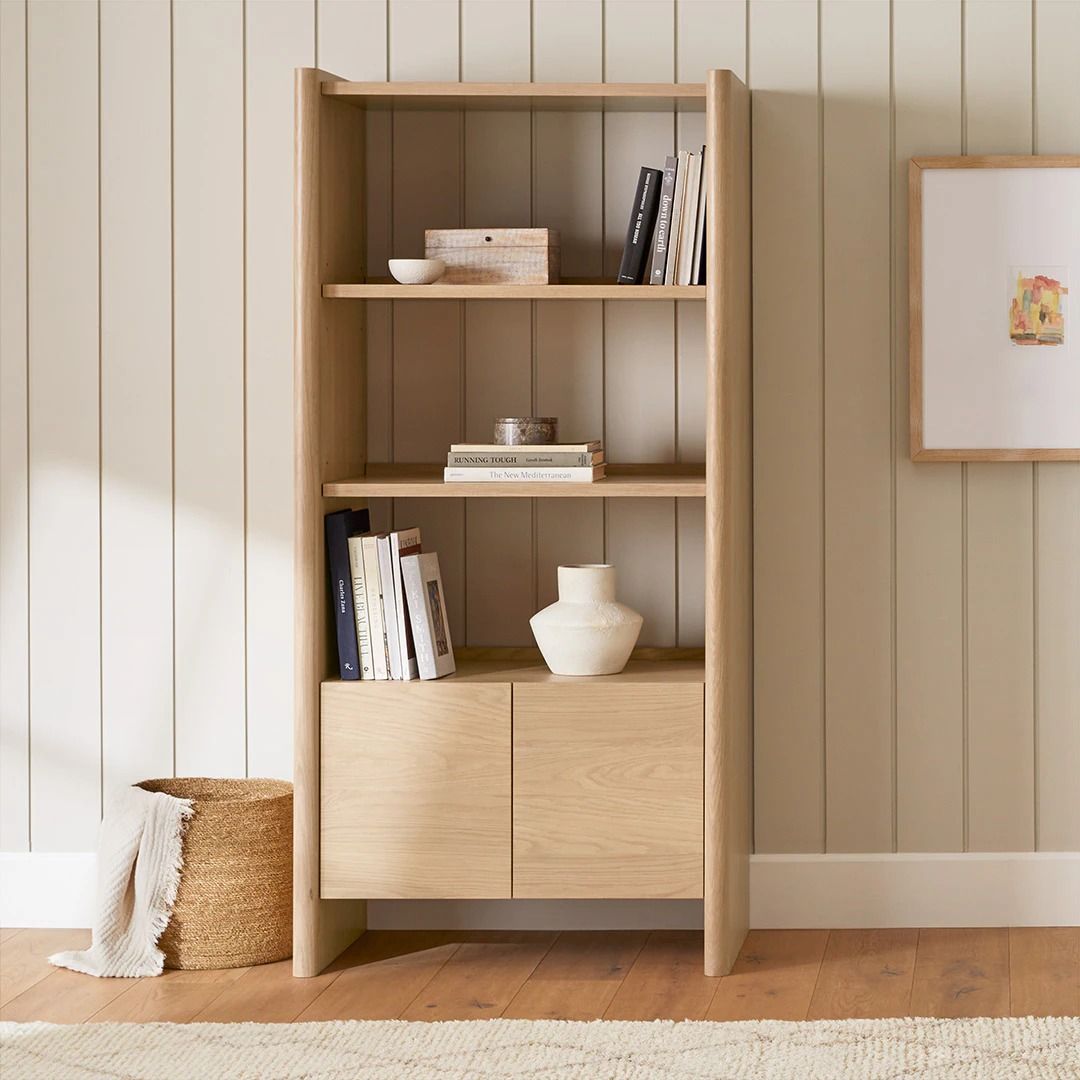 Torme White Oak Tall Bookcase thumbnail 6
