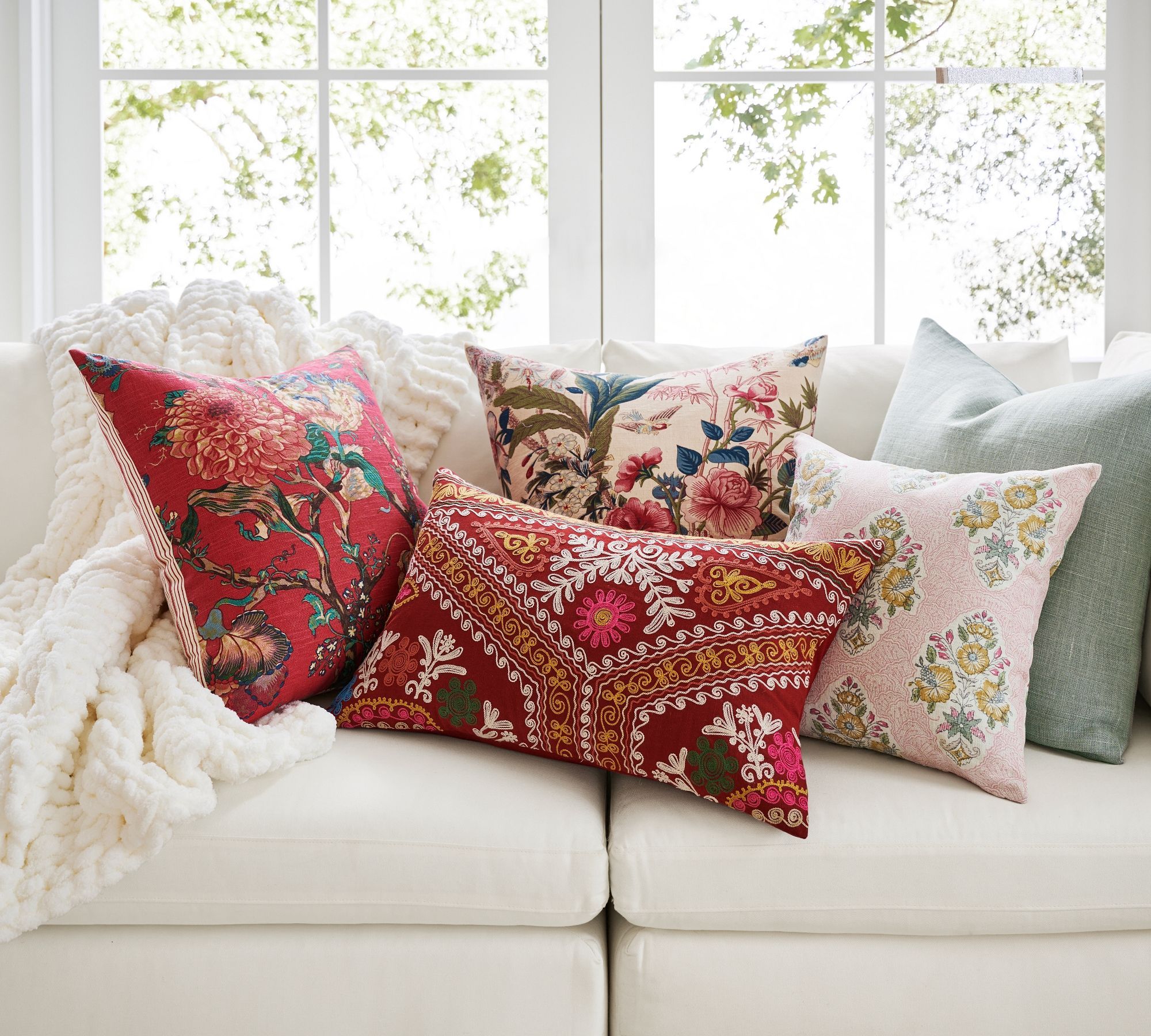 Dahlia Reversible Pillow 22x22 thumbnail 3