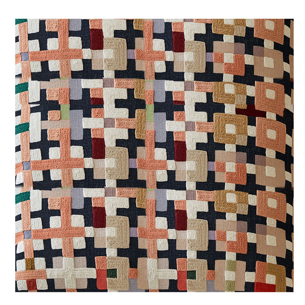 Crewel Patchwork Pillow Cover thumbnail 3