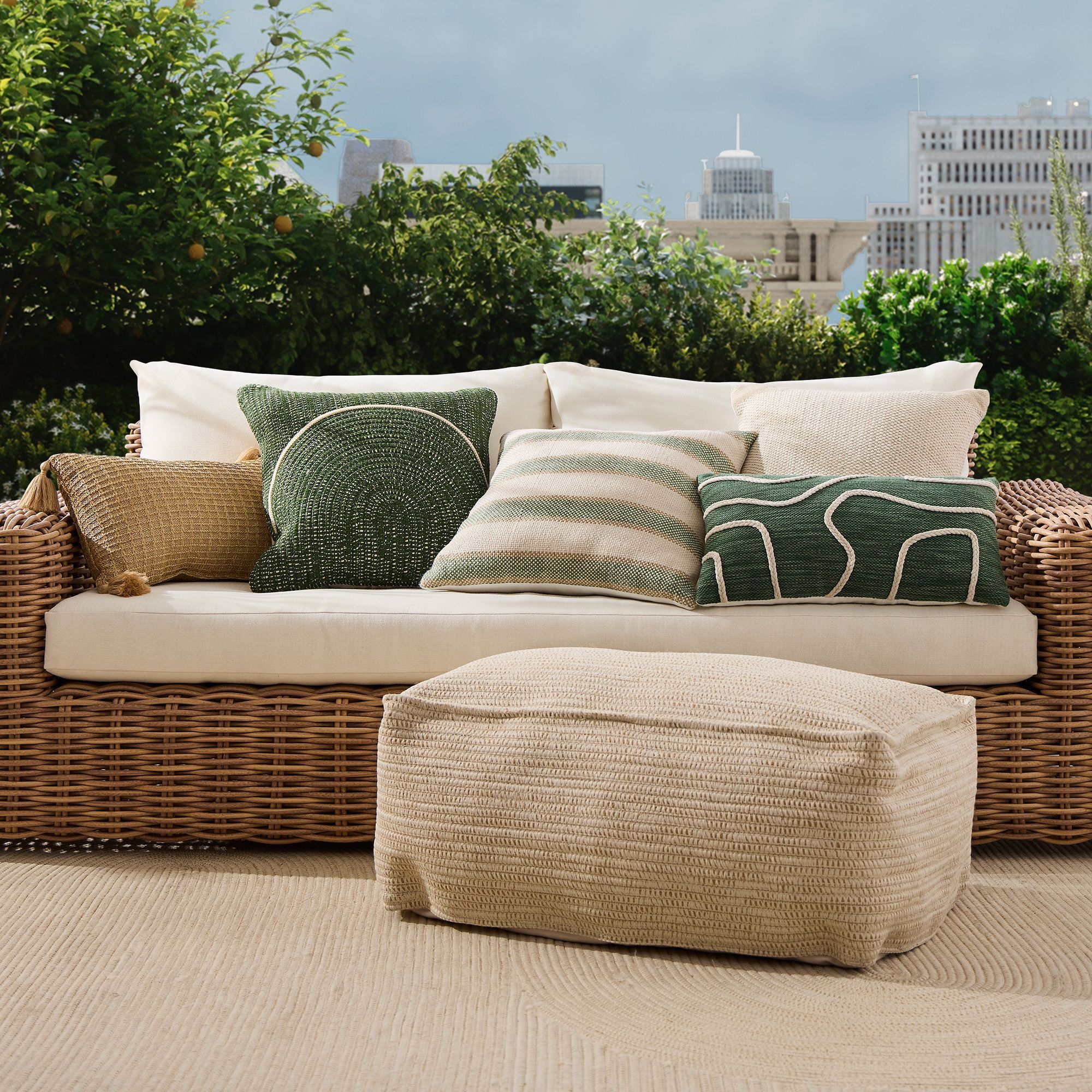 Woven Arches Indoor Outdoor Pillow thumbnail 2