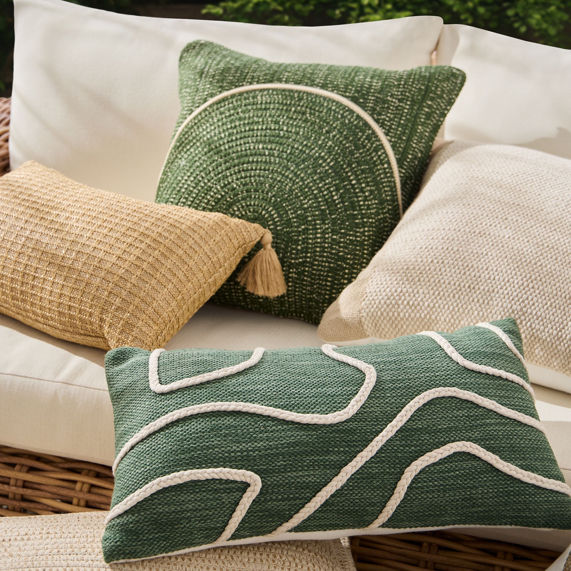 Woven Arches Indoor Outdoor Pillow thumbnail 3