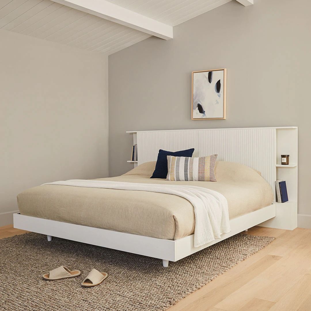 Basi White King Bed Frame thumbnail 2