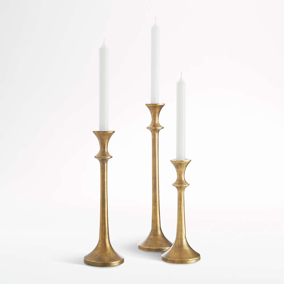 Emmett Antique Brass Taper Candle Holder 9.25" thumbnail 2