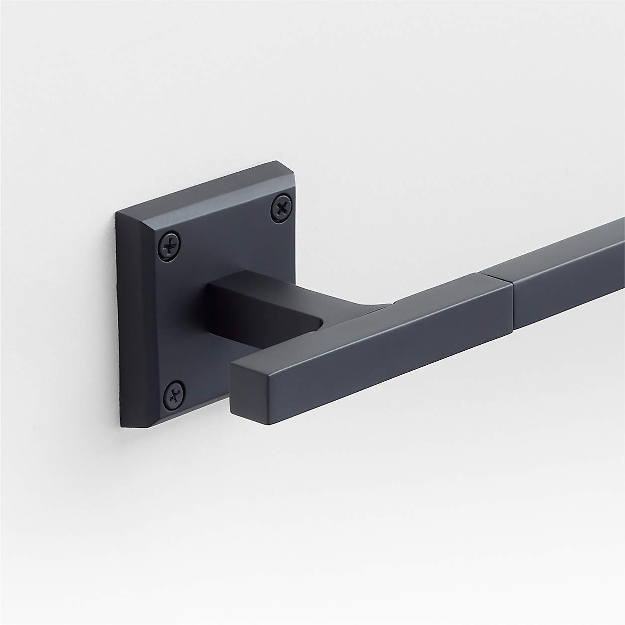 Square Edge Matte Black Bath Towel Bar 18 thumbnail 3