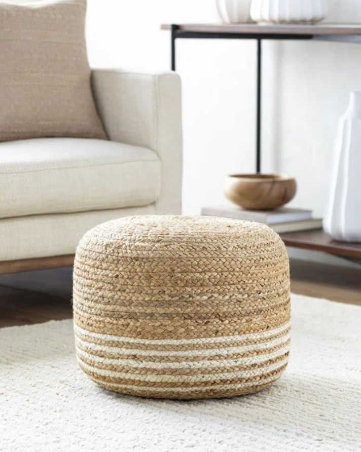 Aires Upholstered Pouf thumbnail 2
