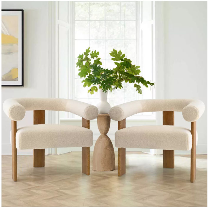 Maye Curved Back Accent Chair thumbnail 3