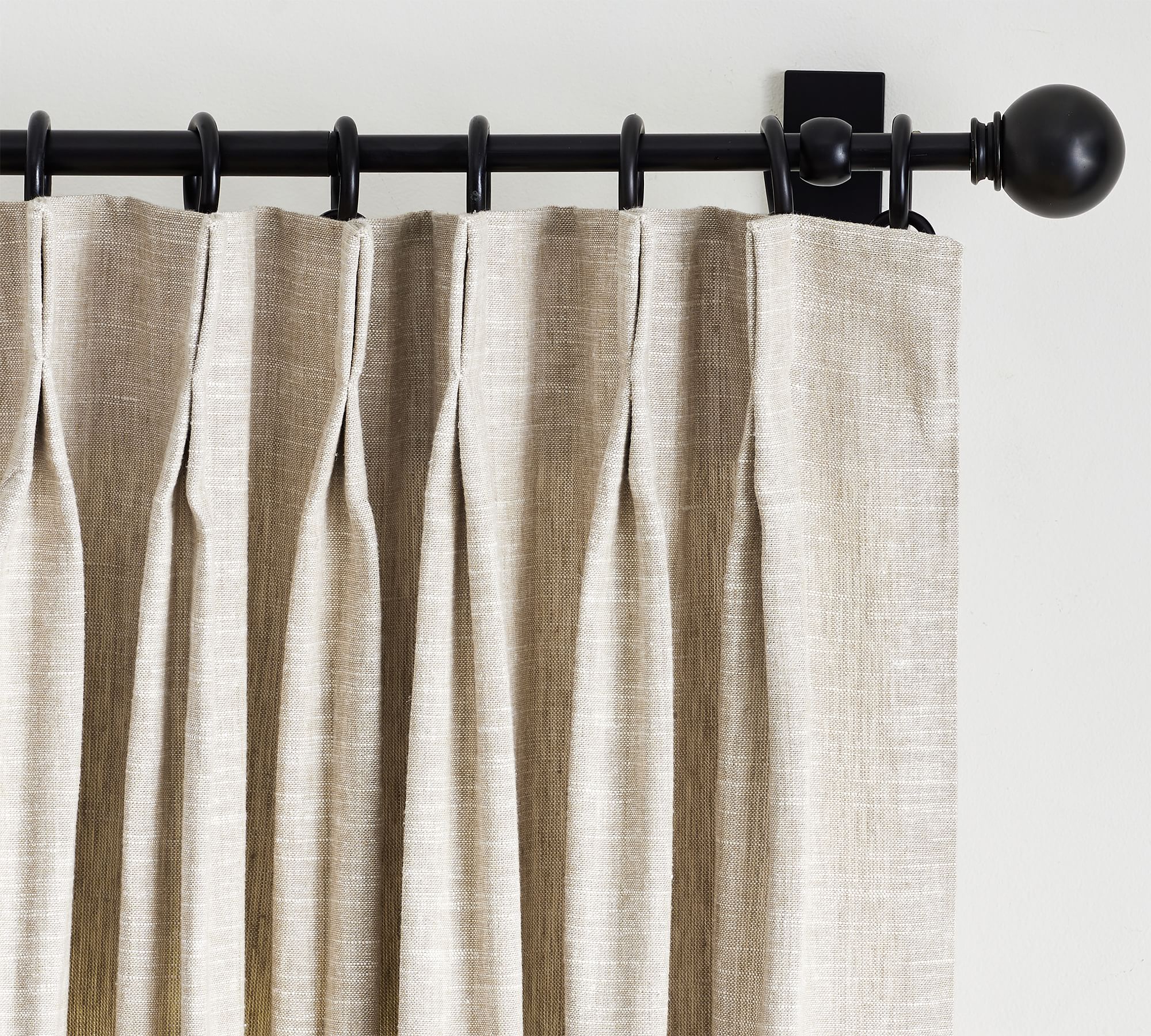Emery Linen Pinch Pleat Curtain_Oatmeal thumbnail 4