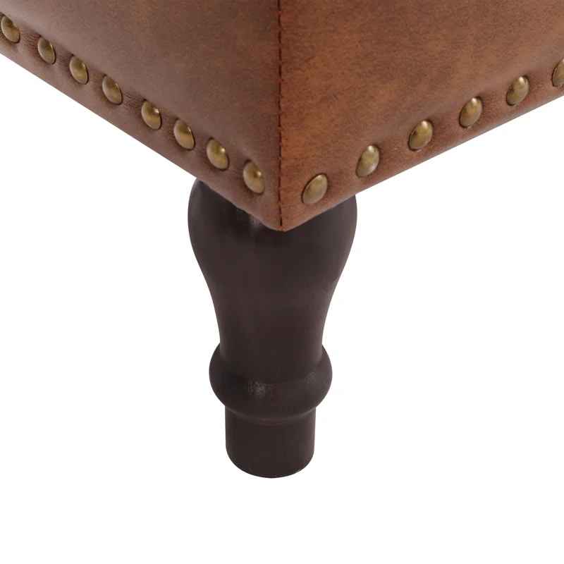 Arlecia Faux Leather Upholstered Storage Bench thumbnail 4