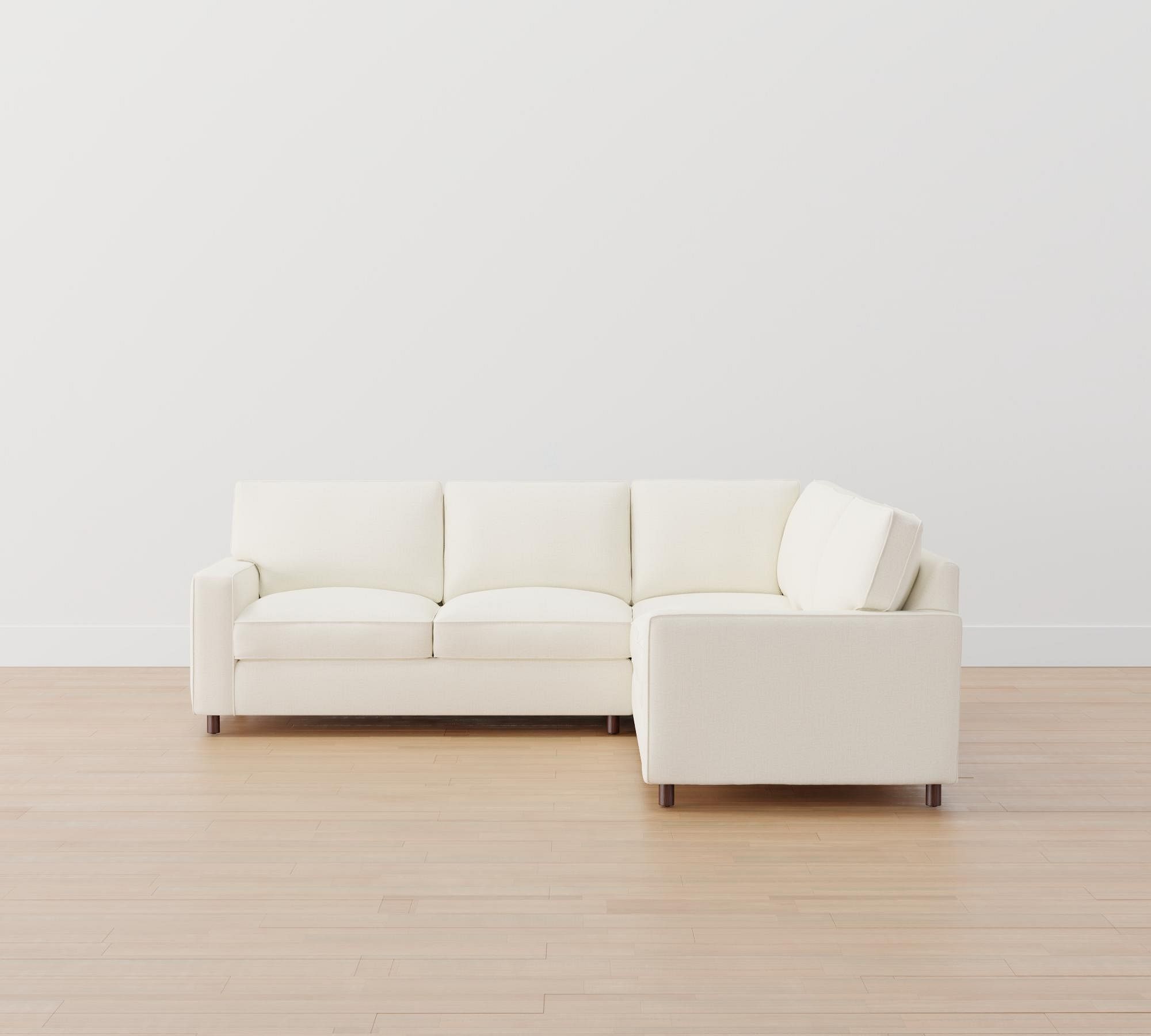 PB Comfort Square Arm 3-Piece L-Shaped Sectional thumbnail 2