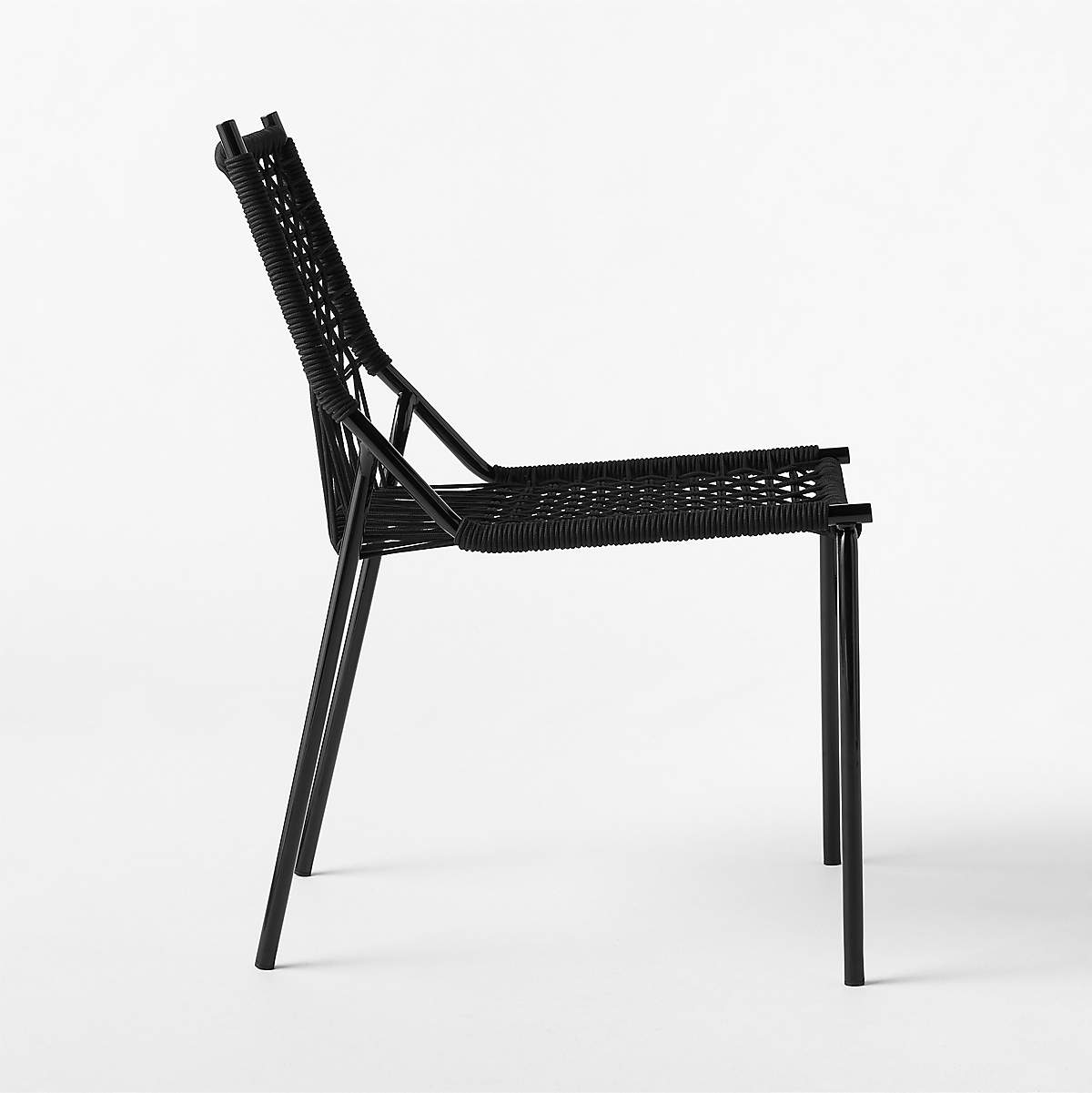 Virve Black Rope Outdoor Dining Chair thumbnail 4