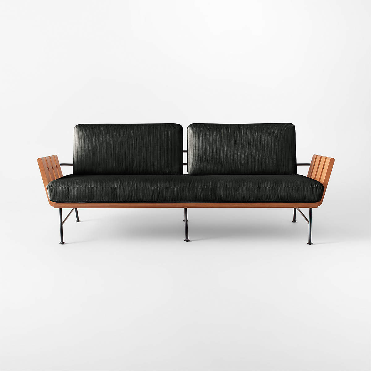 Seahaven Teak Outdoor Sofa with Coal Cushions thumbnail 3