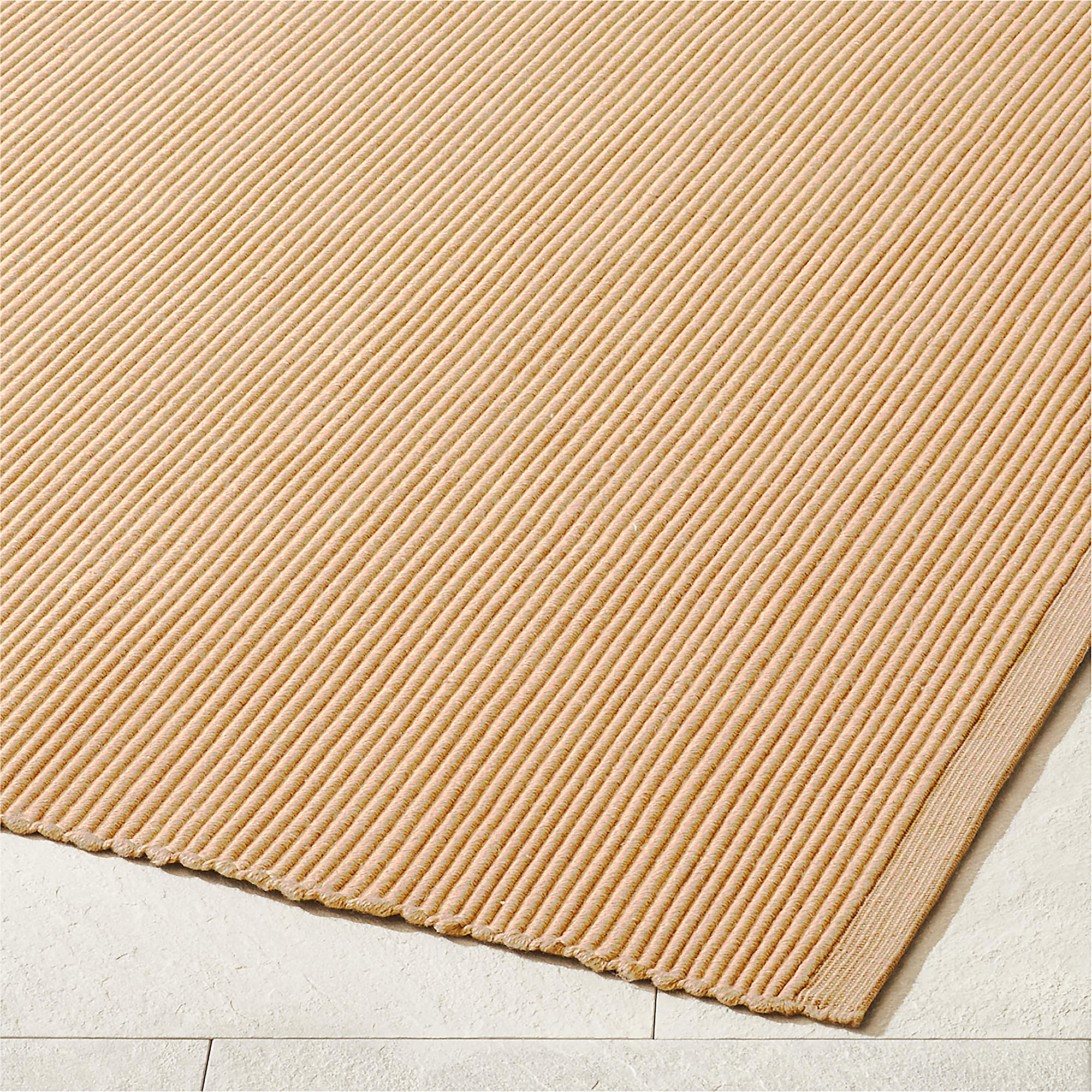 Diver Sand Ribbed Handwoven Indoor outdoor Area Rug 8x10' thumbnail 3