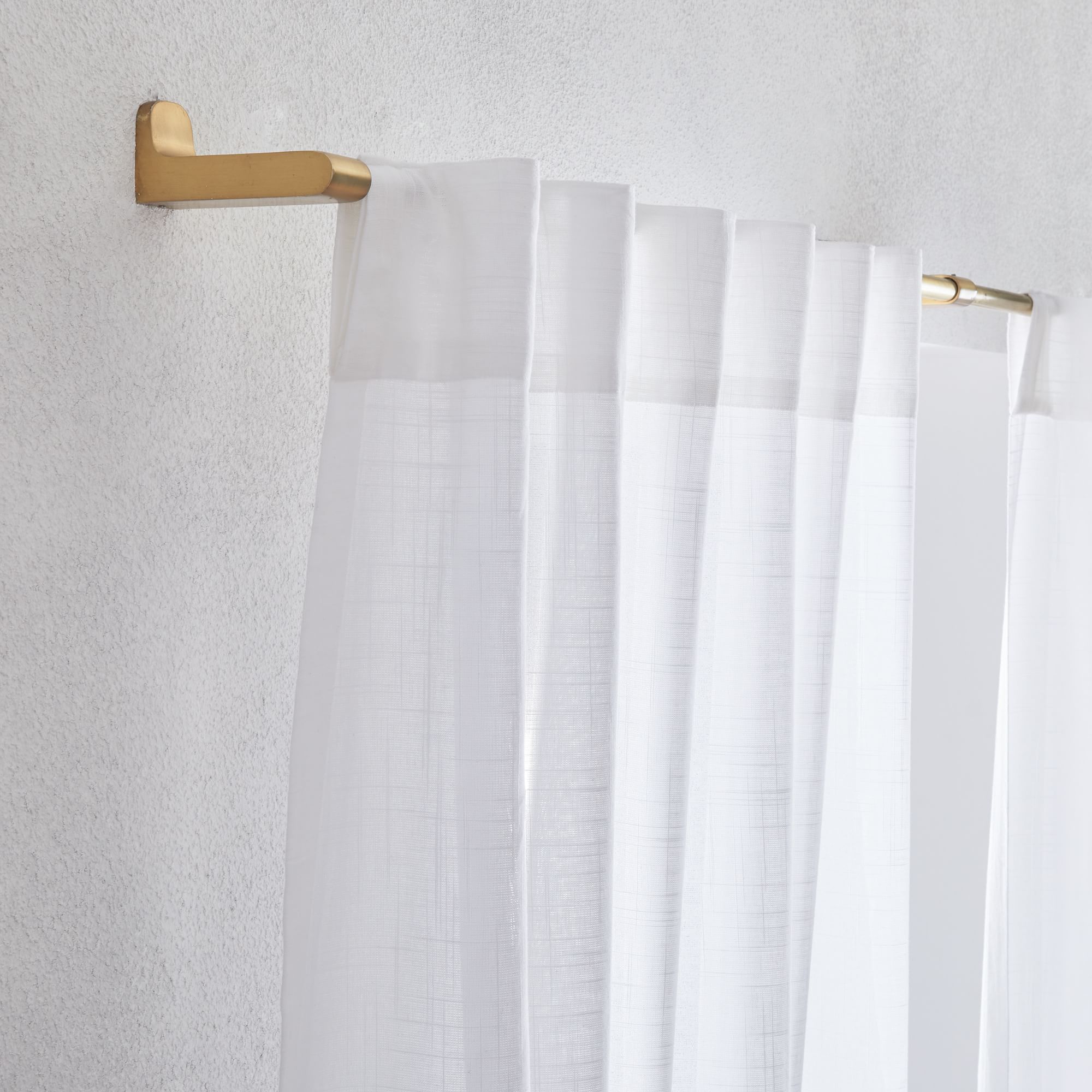 Sheer Crosshatch Curtain (Set of 2) thumbnail 2